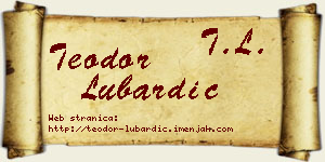 Teodor Lubardić vizit kartica